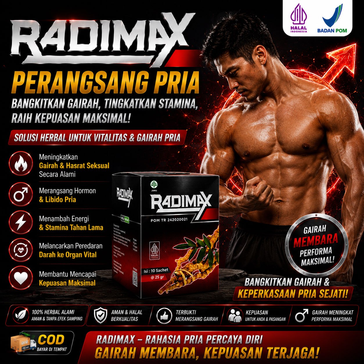 Obat Kuat Pria Tahan Lama Kopi Radimax Stamina Pria Herbal Isi 10 Sachet Sudah Halal BPOM 5
