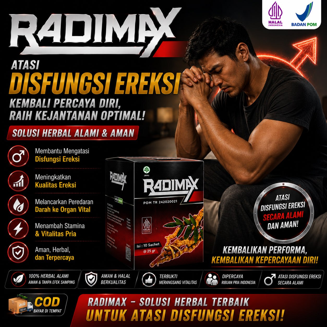 Obat Kuat Pria Tahan Lama Kopi Radimax Stamina Pria Herbal Isi 10 Sachet Sudah Halal BPOM 6